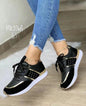 Women's outdoor running platform sneakers by BACKUPMYFILESNOW.COM® with casual sport design and sporty laces.