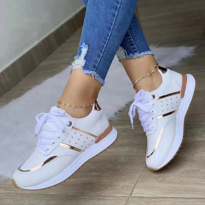 Women's outdoor running platform sneakers by BACKUPMYFILESNOW.COM® featuring casual sport shoes with cushioned soles and stylish design