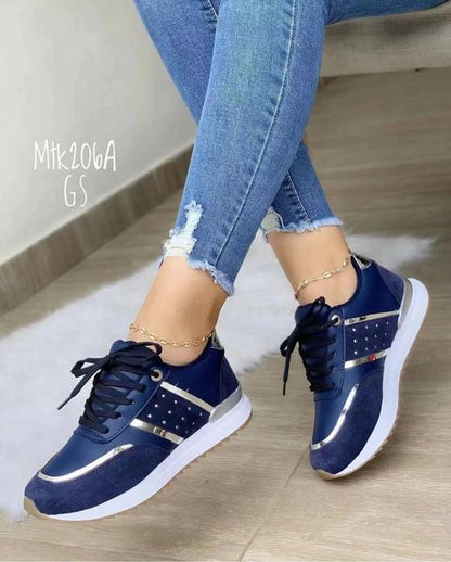 Women's outdoor running platform sneakers by BACKUPMYFILESNOW.COM® featuring casual sport design and sturdy rubber soles.