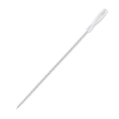 White 45cm Pipe Drain Hair Cleaner Brush by BACKUPMYFILESNOW.COM® for clearing hair clogs in drains.