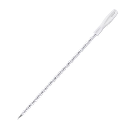 White 45cm Pipe Drain Hair Cleaner Brush by BACKUPMYFILESNOW.COM® for removing hair clogs from pipes.