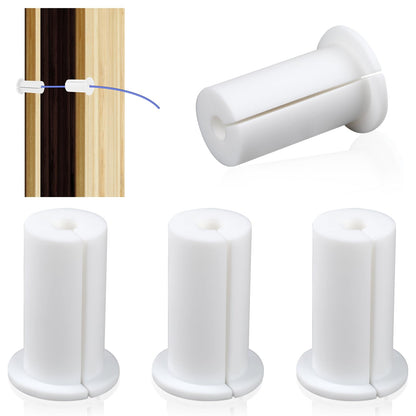 Set of 4 white silicone wall grommets for Starlink Ethernet cables, designed for 1-inch wall holes, by BACKUPMYFILESNOW.COM®.