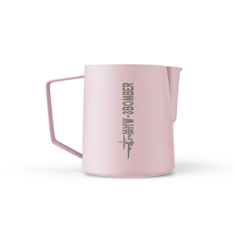 Stainless steel MHW-3BOMBER milk frothing pitcher with 500ml capacity for coffee and latte art, barista steaming and frothing milk