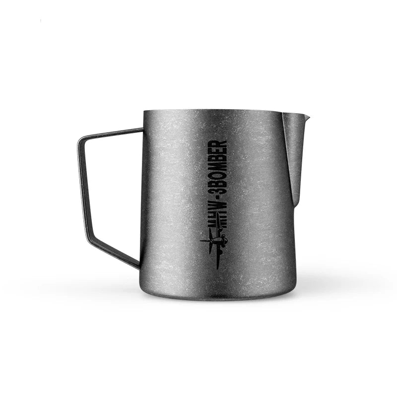 Stainless steel MHW-3BOMBER 500ml milk frothing pitcher for coffee and latte art, designed for baristas and espresso steaming.