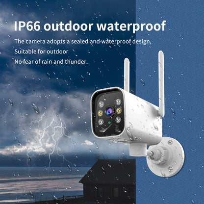 White 1080p Wi-Fi PTZ outdoor security camera with AI detection, dual-frequency 5G connectivity from BackupMyFilesNow.com