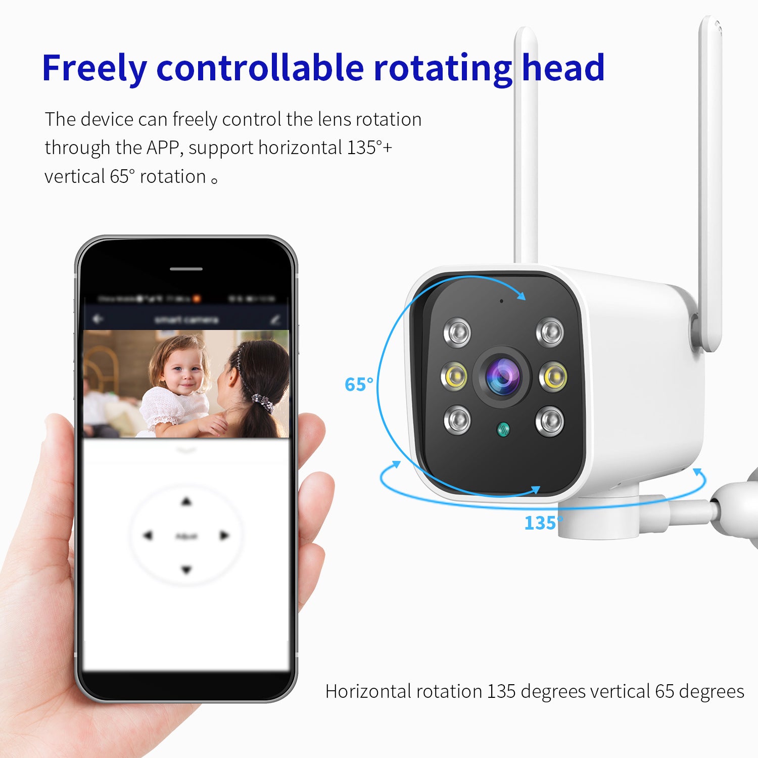 White 1080p WiFi PTZ outdoor security camera with AI detection, featuring dual-frequency 5G connectivity and remote pan-tilt control.