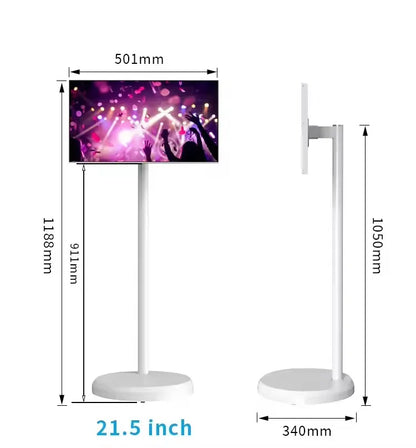 21.5-inch 4K Android 13 Smart TV with stand and battery, touchscreen, 4GB+64GB or 6GB+128GB, suitable for outdoor live TV viewing