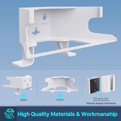 2-in-1 wall mounting kit for StarLink Mesh Router V2 with brackets for secure installation, featuring back-upmyfilesnow.com branding.