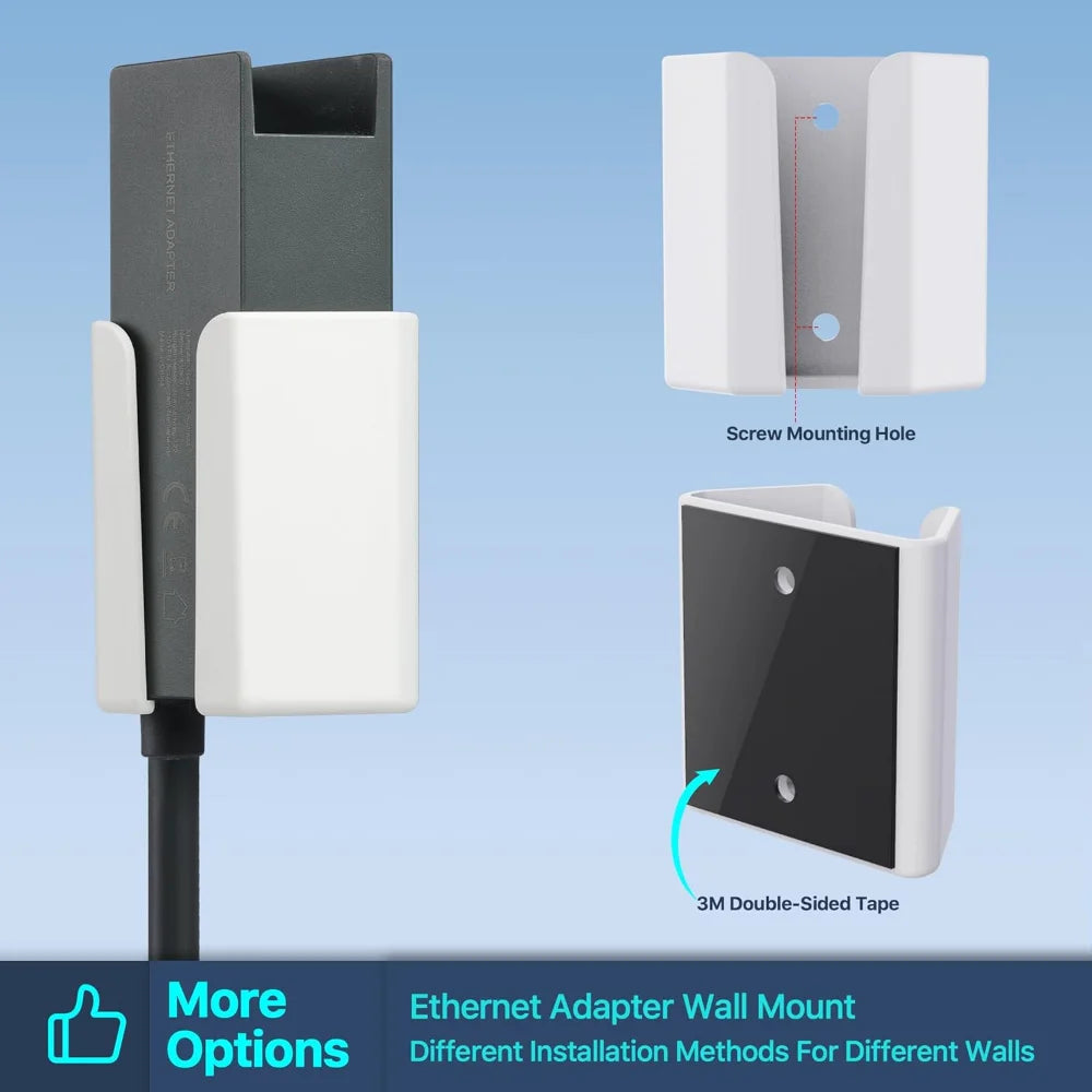 2-in-1 wall mounting kit for StarLink Mesh Router V2 with wall brackets, compatible with StarLink router, by BACKUPMYFILESNOW.COM®.