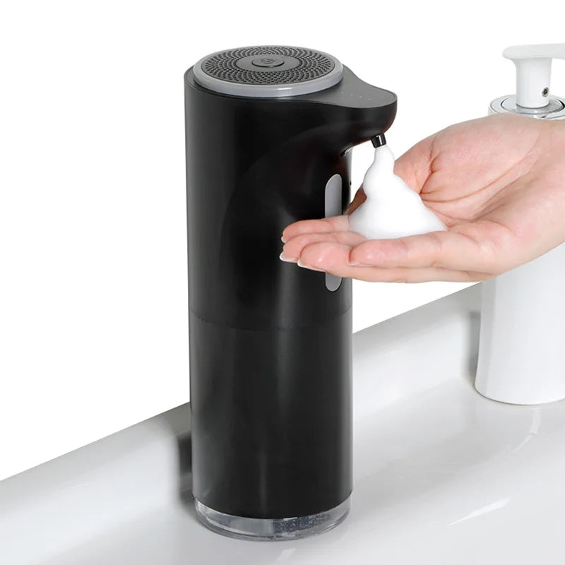 Wall-mounted BackupMyFilesNow S10 smart induction foam handwashing machine with touch-free operation and USB charging in white.