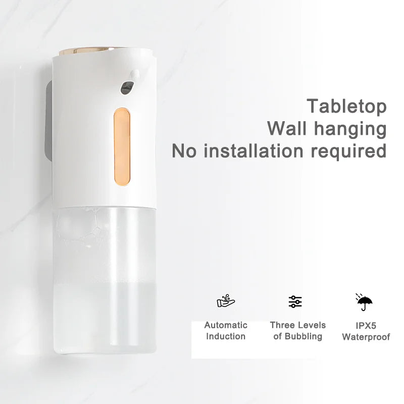 Wall-mounted Automatic S10 Smart Induction Foam Handwashing Machine with touch-free operation, USB charging, and ABS construction.