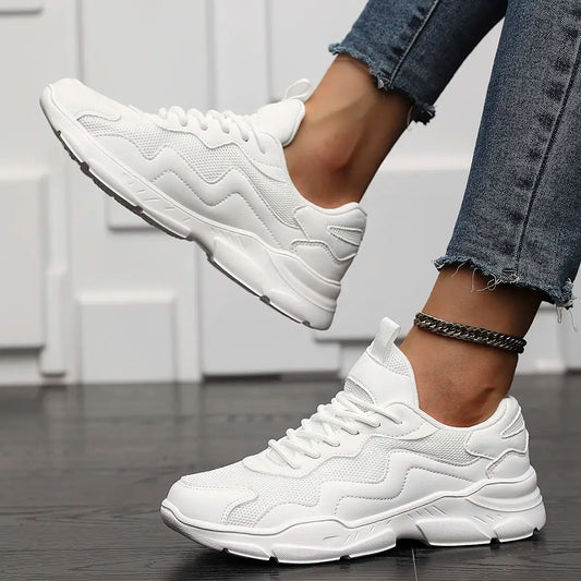 Lightweight black mesh sneakers for women and men, breathable and versatile casual shoes by BackupMyFilesNow.com.