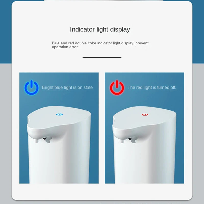 White automatic inductive soap dispenser for foam washing, smartphone-compatible, includes alcohol spray dispenser for hand hygiene.