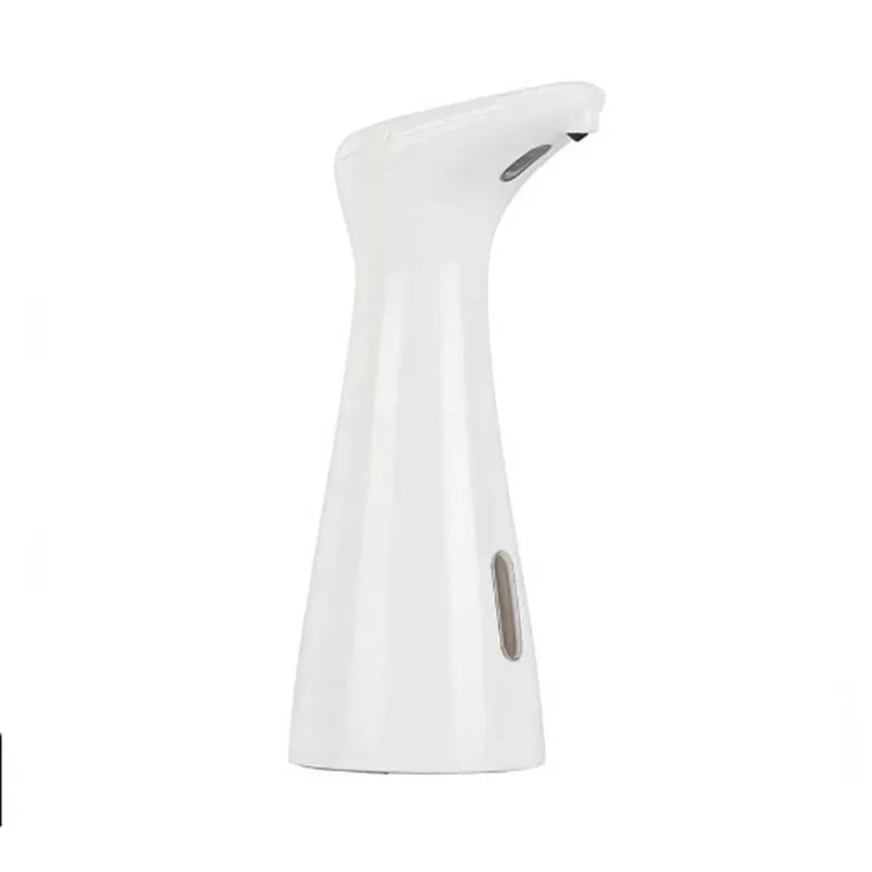 White automatic sensor hand sanitizer dispenser with touchless operation, ideal for kitchen, bathroom, or toilet use.