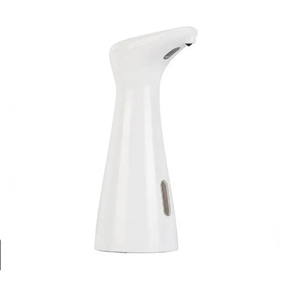 White automatic sensor hand sanitizer dispenser with touchless operation, ideal for kitchen, bathroom, or toilet use.