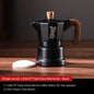 White and black BINCOO three-valve Moka pot for home espresso brewing, available in 1 or 2-cup sizes.