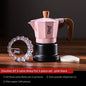 White and black BINCOO three-valve Moka pot for home mini espresso coffee brewing, available in 1 or 2 cup sizes.