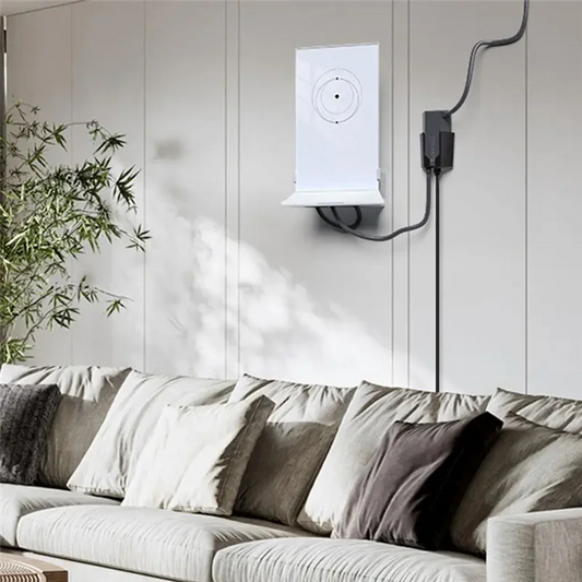 White BTLIFE Starlink wall mount bracket for router, providing secure support and protection for internet setup.