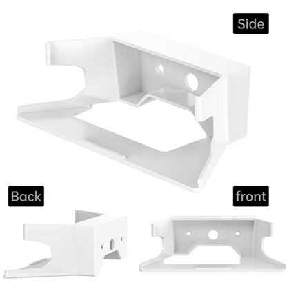 White Starlink wall mount bracket from BACKUPMYFILESNOW.COM® supporting router protection and secure installation.