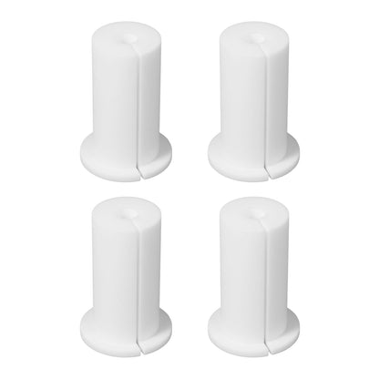White cable routing kit for Starlink Ethernet cable, includes 4 grommet wall penetration covers for 3/4 inch holes.