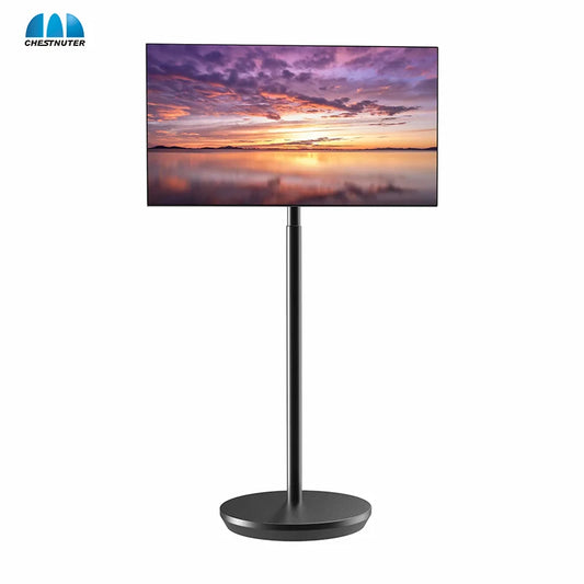 White 21.5-inch BackupMyFilesNow multi-functional smart display with touch screen, portable LCD monitor, Android 12 interface.