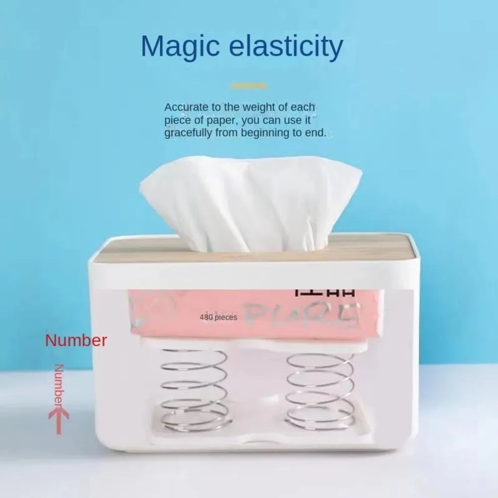 White plastic paper towel spring pallet with high elasticity, designed for tissue boxes, featuring double springs for durability.