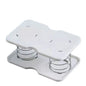White plastic paper towel spring pallet with high elasticity, designed for tissue boxes, featuring double springs for durability.