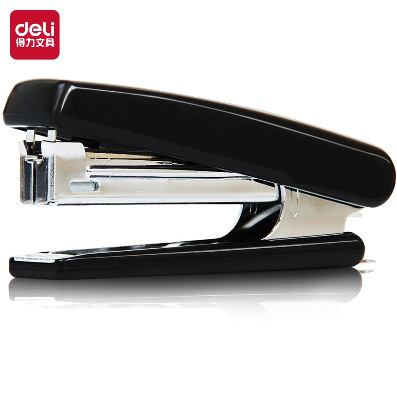 White Deli Easy-Force small needle-type stapler by BackupMyFilesNow.com, ideal for students and offices, compatible with 10# staples.