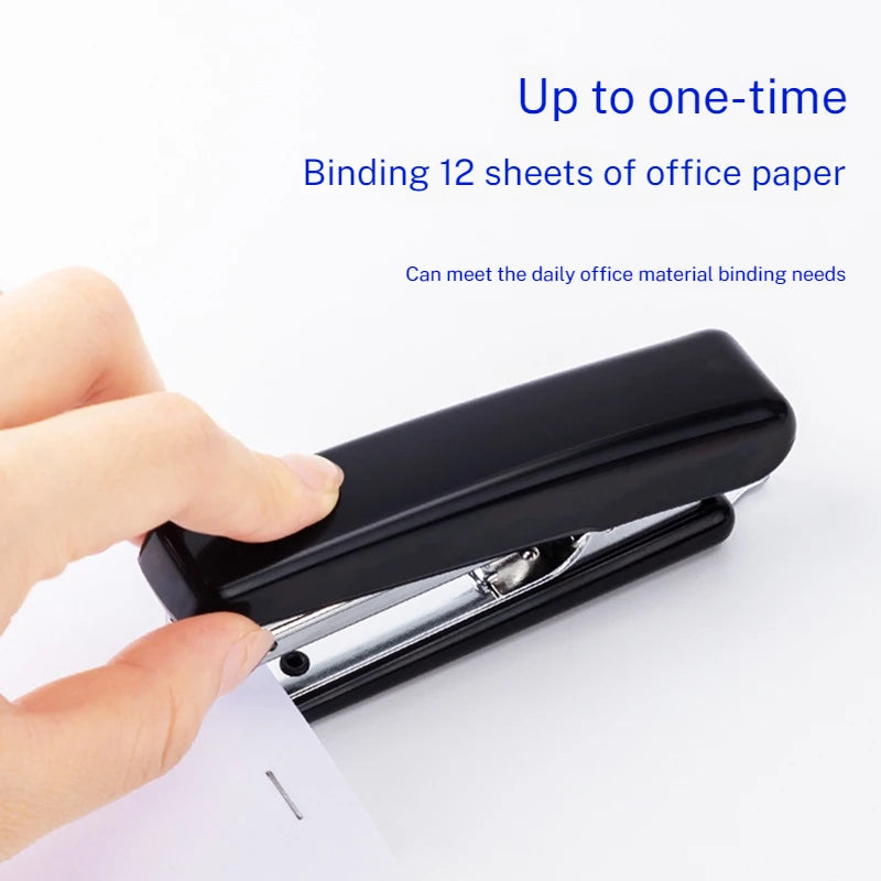 White Deli Easy-Force small needle-type stapler by BackupMyFilesNow.com, ideal for students and offices, compatible with 10# staples.
