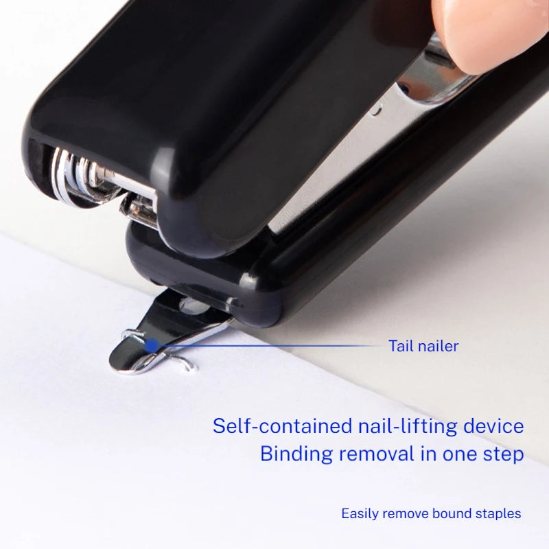 White Deli Easy-Force small needle-type stapler by BackupMyFilesNow for students and offices, compatible with 10# staples.