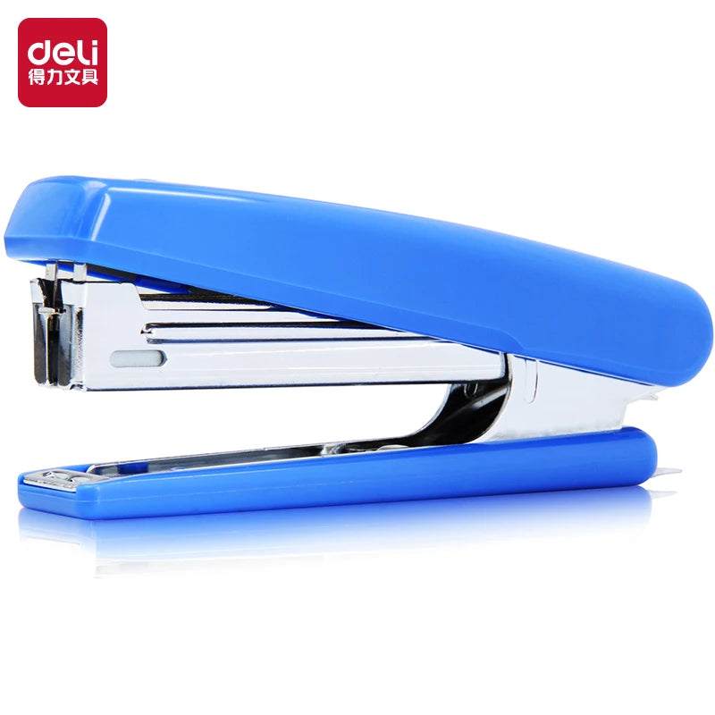 White Deli Easy-Force small needle-type stapler by BackupMyFilesNow.com, ideal for students and offices, compatible with 10# staples.