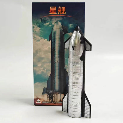 White diecast 1:400 scale SpaceX Starship model by BACKUPMYFILESNOW®, displayed as a classic finished static space exploration ornament.