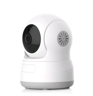 White 720P HD wireless WiFi security camera with remote viewing from BackupMyFilesNow.com, ideal for home surveillance.