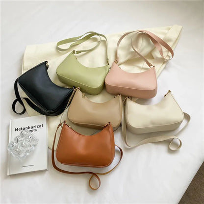White trendy solid-color handbag, stylish small square shoulder bag with high-quality design and modern appearance.