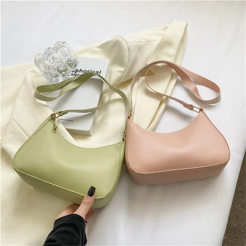 White trendy solid-color handbag, stylish small square bag with single-shoulder design, high-quality fashion accessory.