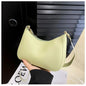 White trendy solid-color handbag, stylish small square shoulder bag with high-quality design and sleek single-shoulder style.