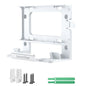 White ABS wall mount bracket for Starlink Gen 3 router and power supply, space-saving satellite internet kit rack holder.