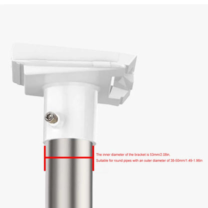 White StarLink Gen 3 RV ladder mount roof rack bracket and satellite roof adapter for StarLink installation kit.