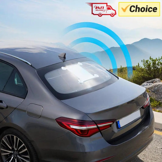 White Starlink Mini Sunroof Suction Cup Car Mount with flexible adjustment for satellite installation on car window or roof.