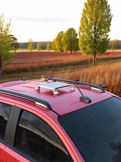 White Starlink Mini Sunroof suction cup car mount from BACKUPMYFILESNOW.COM®, adjustable satellite holder for car window or roof.