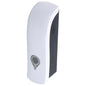 Wall-mounted hotel hand sanitizer dispenser from Fresh Simple Sterilization by BackupMyFilesNow.com, designed for bathroom disinfection.