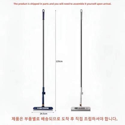 BackupMyFilesNow® glass cleaning brush with squeegee and small brush, telescopic double-sided tool for wall and floor cleaning.