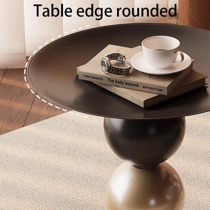 White modern Hall coffee table and sofa side desk, movable Nordic-style small living room and bedroom bedside table.
