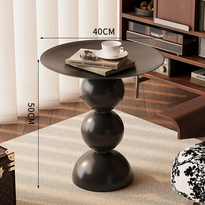 Modern white Hall coffee table and sofa side desk with a simple, Nordic design, movable small table for living room or bedroom.