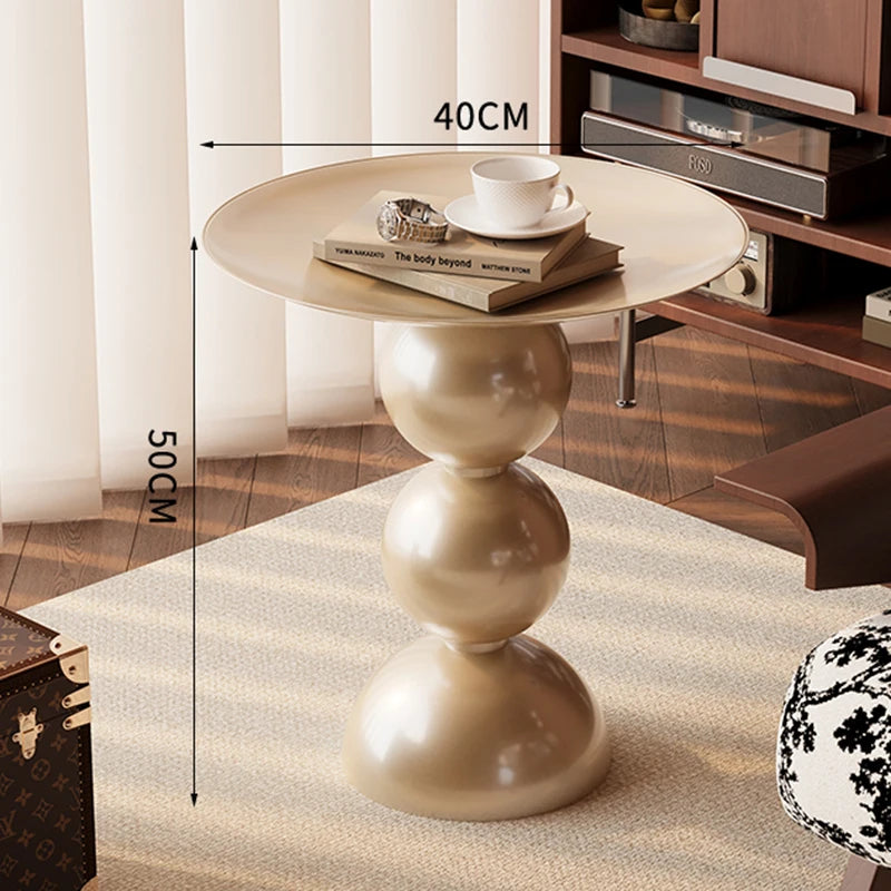 White modern hall coffee table with wooden legs, versatile sofa side desk, suitable for living room or bedroom, Nordic style.