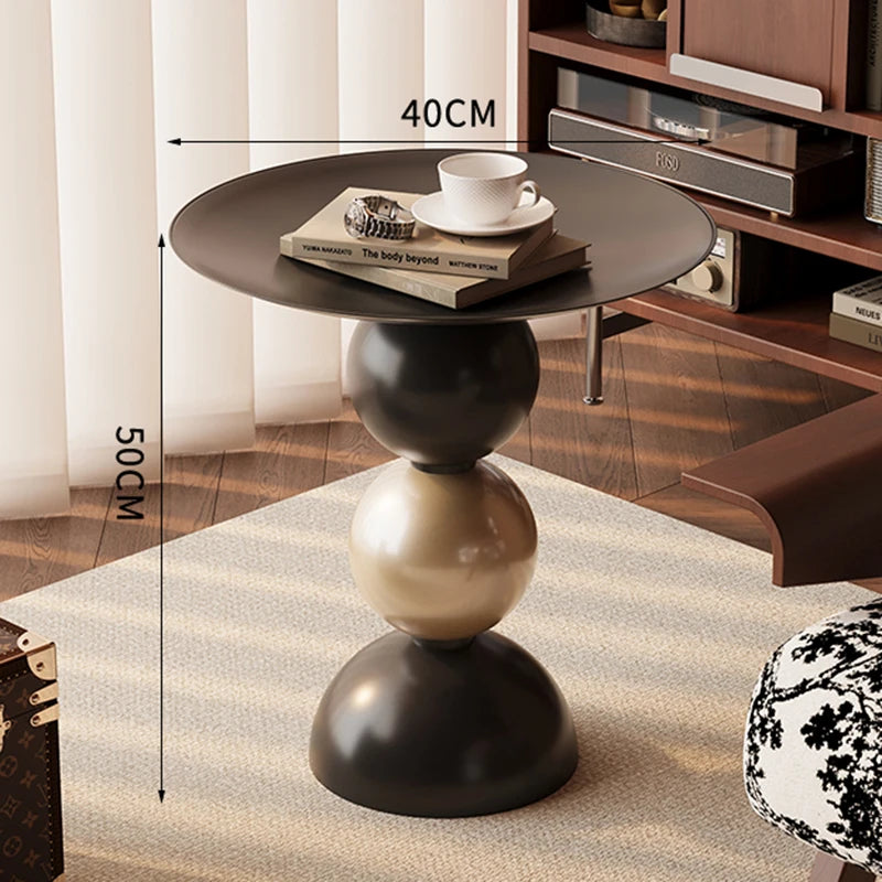 White modern hall coffee table and sofa side desk, movable Nordic-style living room and bedroom bedside table with simple design.