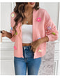 White knitted women's cardigan with floral design, featuring a cozy, stylish sweater coat from BackupMyFilesNow.com.