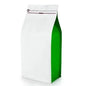 50pcs smell-proof aluminum foil coffee bean and tea powder ziplock bags with valve, various sizes, white kraft paper packaging.