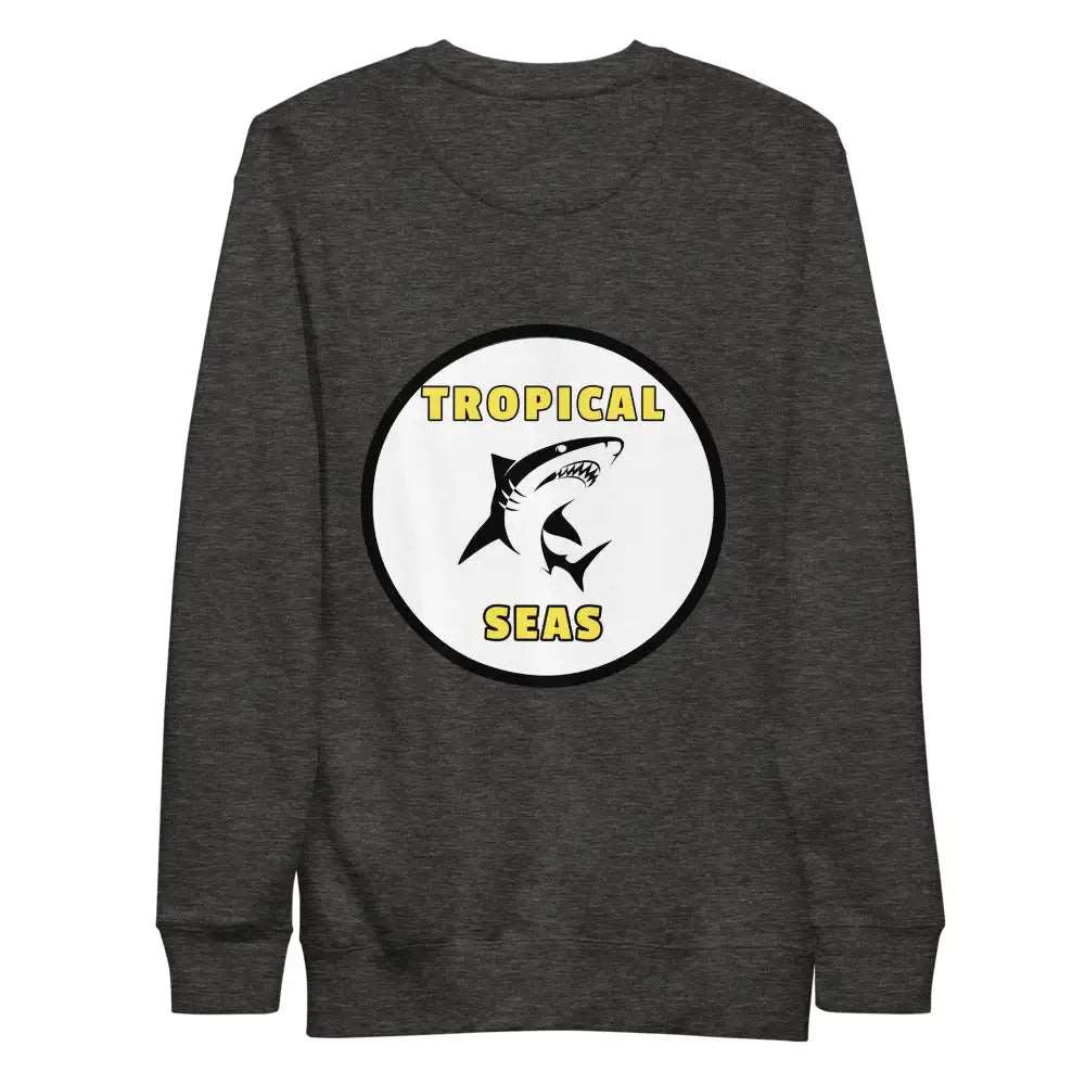 Soft navy fleece pullover by BACKUPMYFILESNOW.COM® with a cozy collar and relaxed fit, displayed on a hanger.