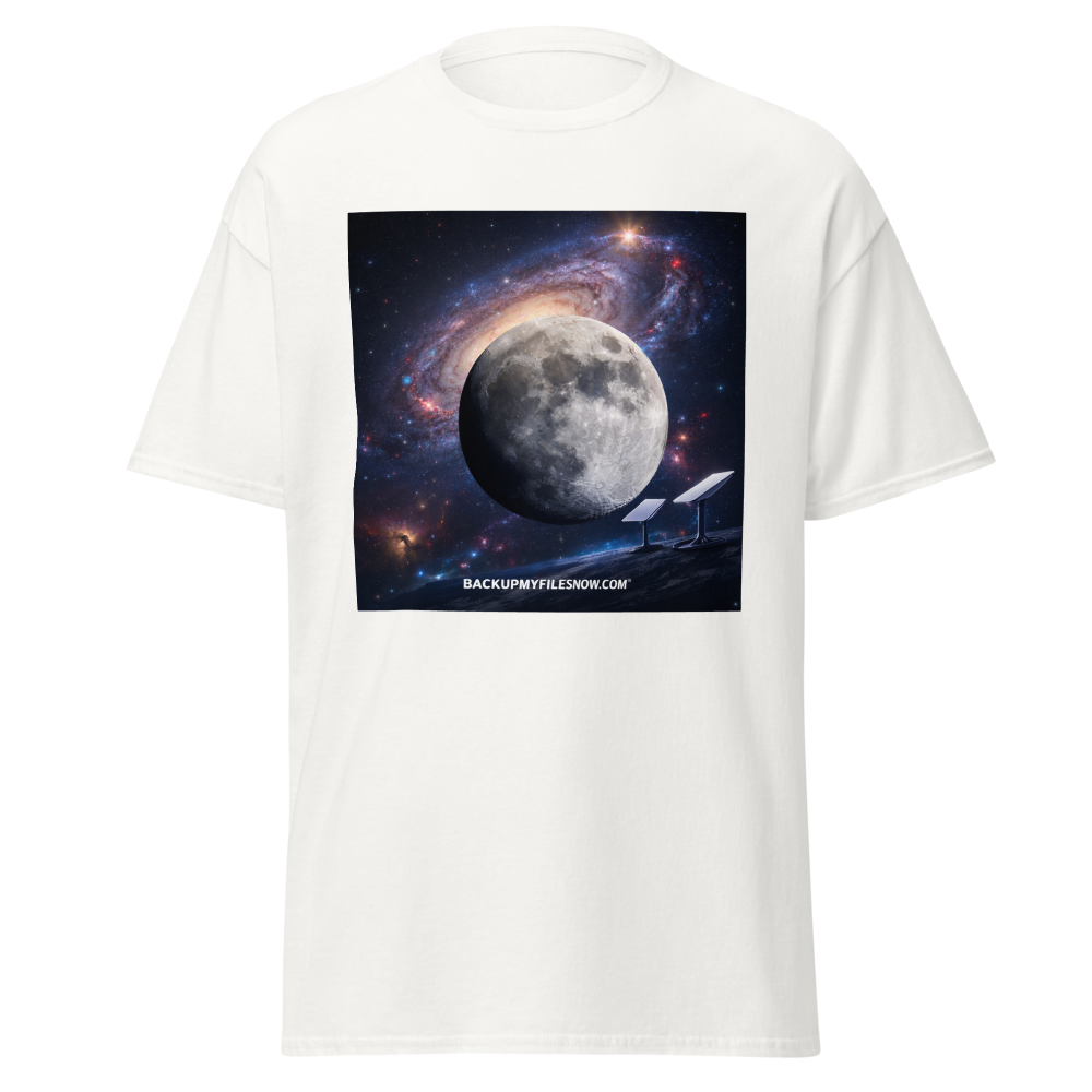 White unisex classic tee by Gildan 5000, shown in a relaxed fit with short sleeves and crew neckline.